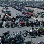 Concentración de motos en el Premio de moto GP